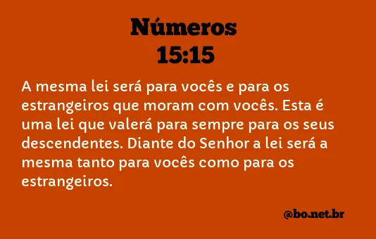 Números 15:15 NTLH