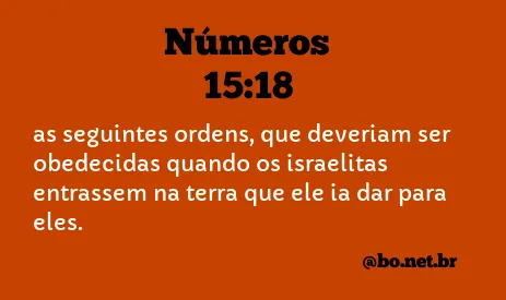 Números 15:18 NTLH