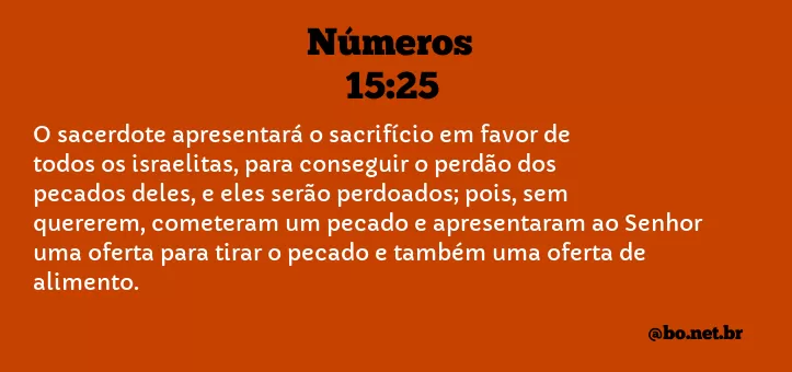 Números 15:25 NTLH