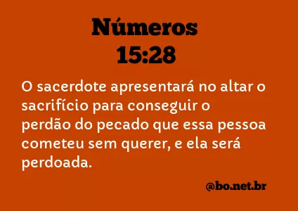 Números 15:28 NTLH