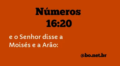 Números 16:20 NTLH