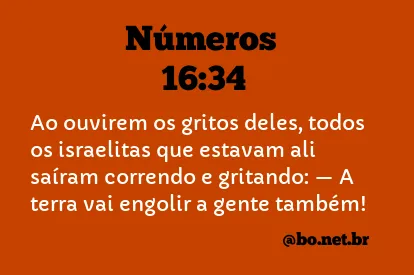 Números 16:34 NTLH