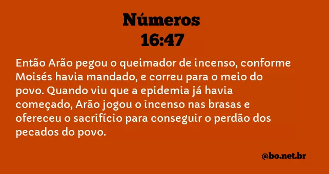 Números 16:47 NTLH