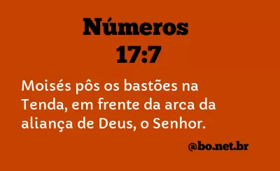 Números 17:7 NTLH