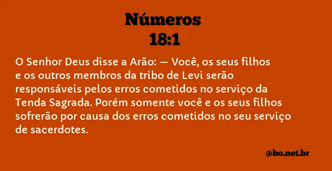 Números 18:1 NTLH