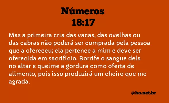Números 18:17 NTLH