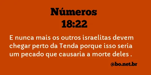 Números 18:22 NTLH