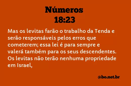 Números 18:23 NTLH