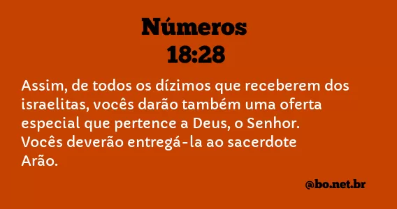 Números 18:28 NTLH