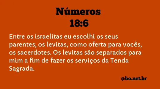 Números 18:6 NTLH