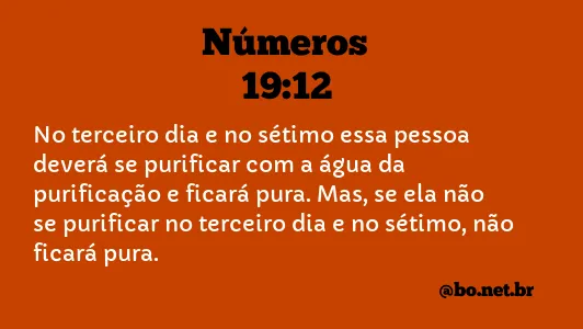 Números 19:12 NTLH