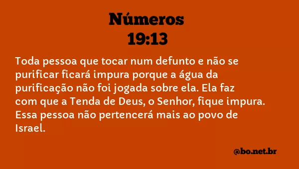Números 19:13 NTLH
