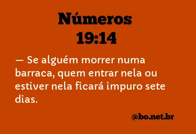 Números 19:14 NTLH