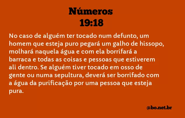 Números 19:18 NTLH