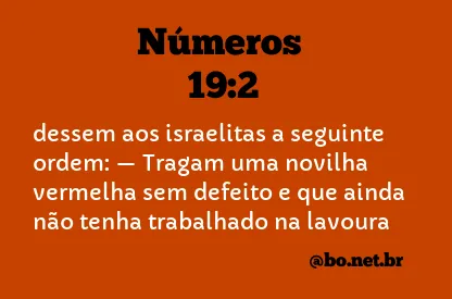 Números 19:2 NTLH