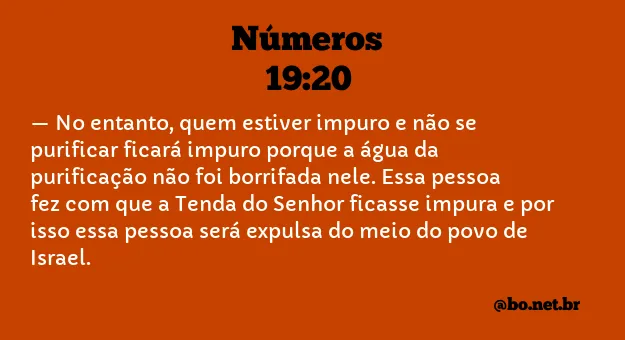 Números 19:20 NTLH