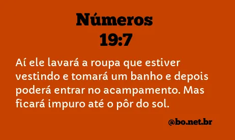 Números 19:7 NTLH