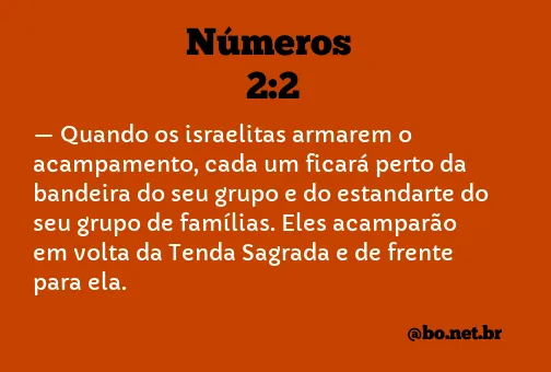 Números 2:2 NTLH