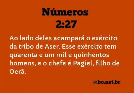 Números 2:27 NTLH