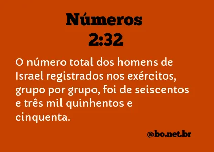 Números 2:32 NTLH