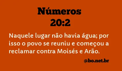 Números 20:2 NTLH