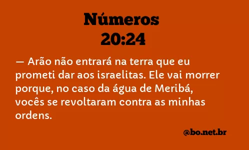 Números 20:24 NTLH