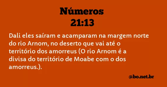 Números 21:13 NTLH