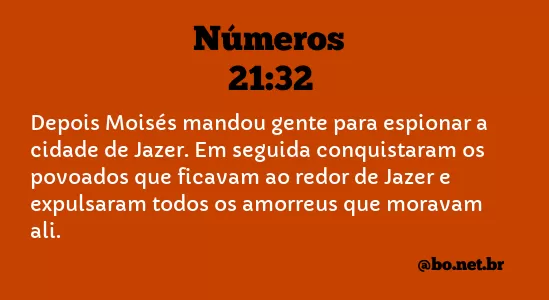 Números 21:32 NTLH