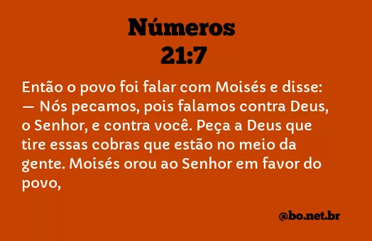 Números 21:7 NTLH
