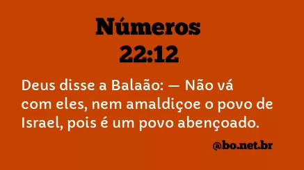 Números 22:12 NTLH