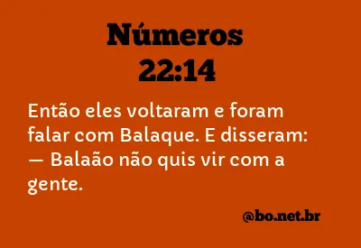 Números 22:14 NTLH