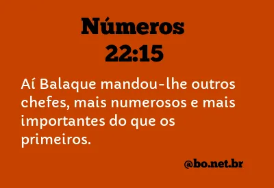 Números 22:15 NTLH