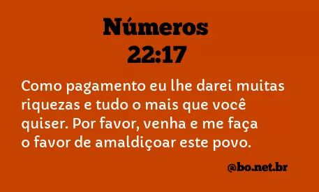 Números 22:17 NTLH