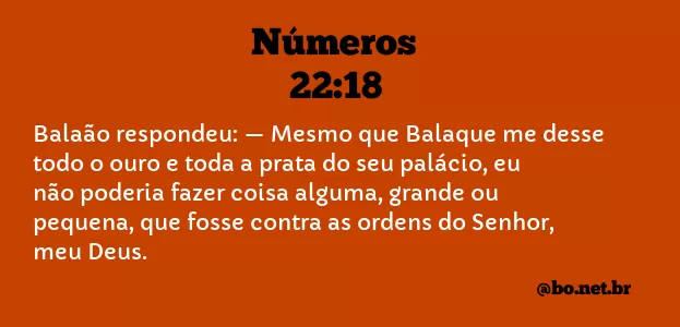 Números 22:18 NTLH