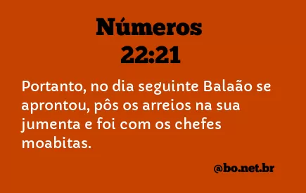 Números 22:21 NTLH