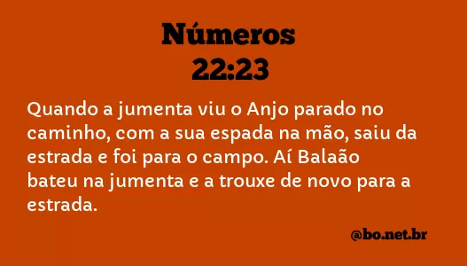 Números 22:23 NTLH