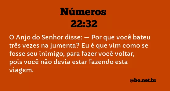 Números 22:32 NTLH