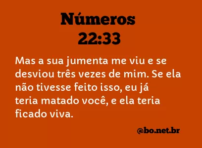 Números 22:33 NTLH