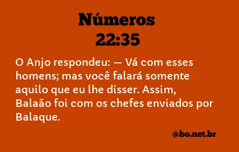 Números 22:35 NTLH