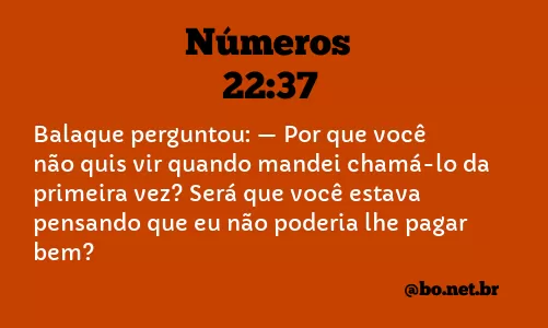 Números 22:37 NTLH