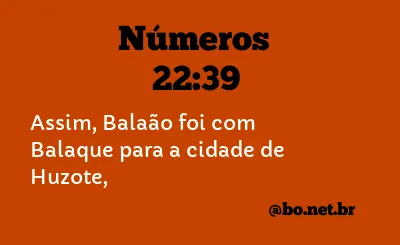 Números 22:39 NTLH