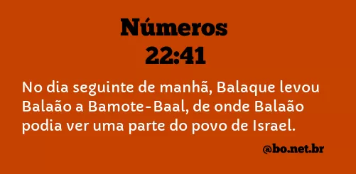 Números 22:41 NTLH