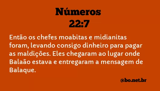 Números 22:7 NTLH