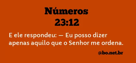 Números 23:12 NTLH