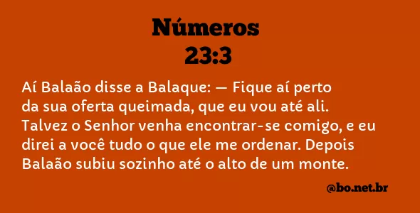 Números 23:3 NTLH