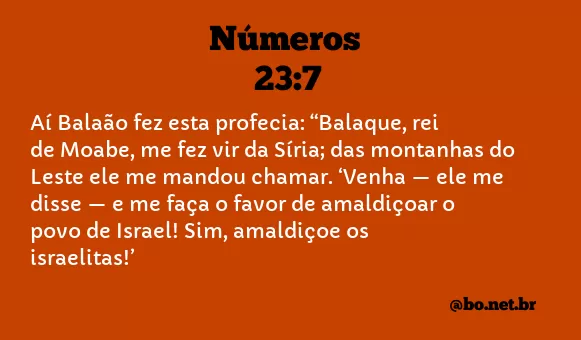 Números 23:7 NTLH