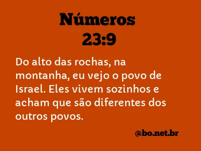 Números 23:9 NTLH