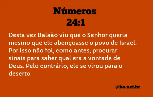 Números 24:1 NTLH