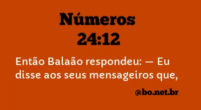 Números 24:12 NTLH