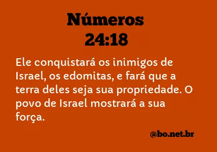 Números 24:18 NTLH